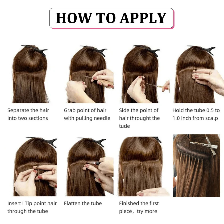 3 PCS Straight I Tip Real 100% Human Hair Extensions Thick 50g 26Inch