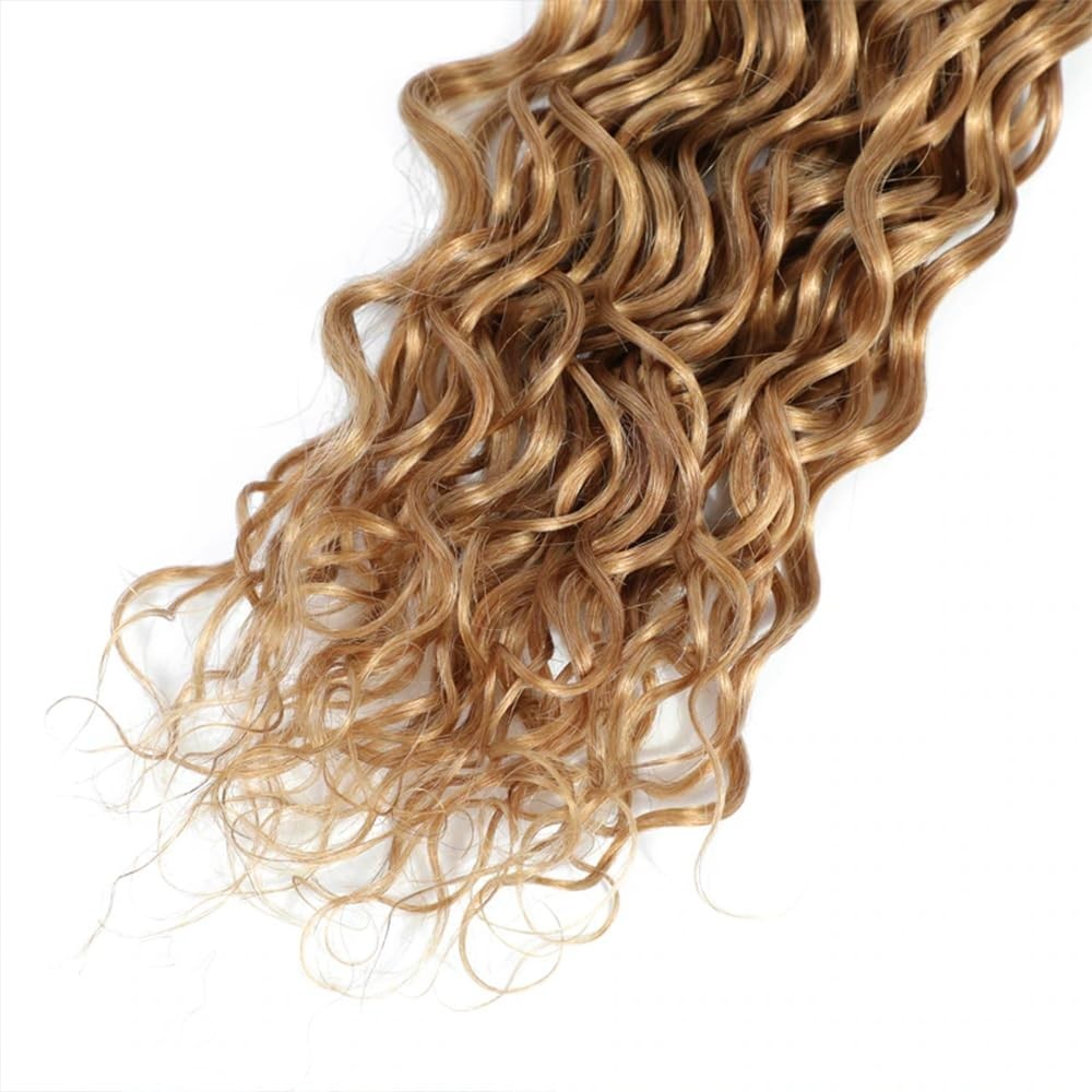 24 26 28 Inch Honey Blonde Water Wave Human Hair Bundles – Brazilian Remy Double