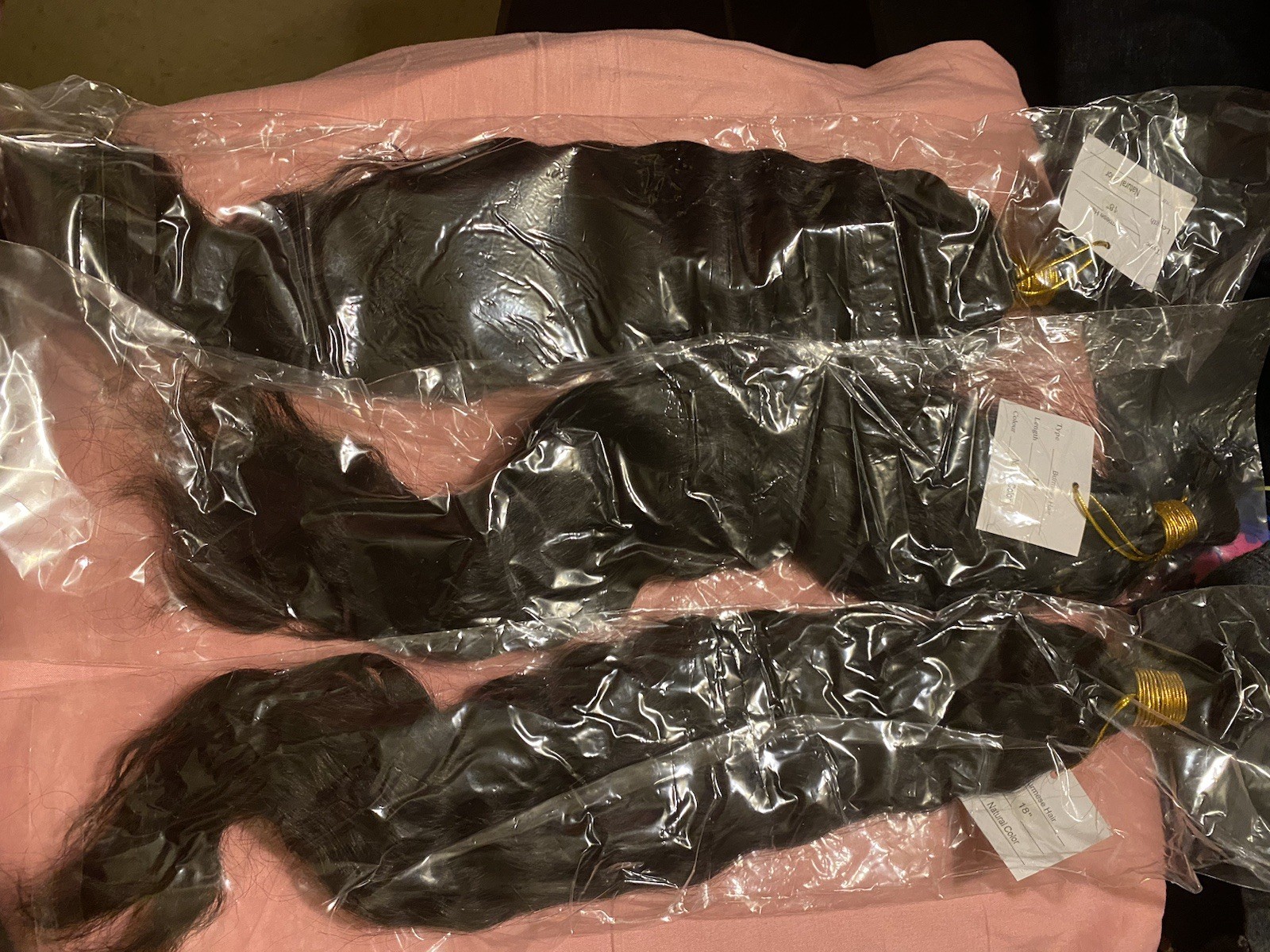 Wet And Wavy 18in NO WEFT Double drawn Hair Bulk 100% Human 3 Bundles = 300g