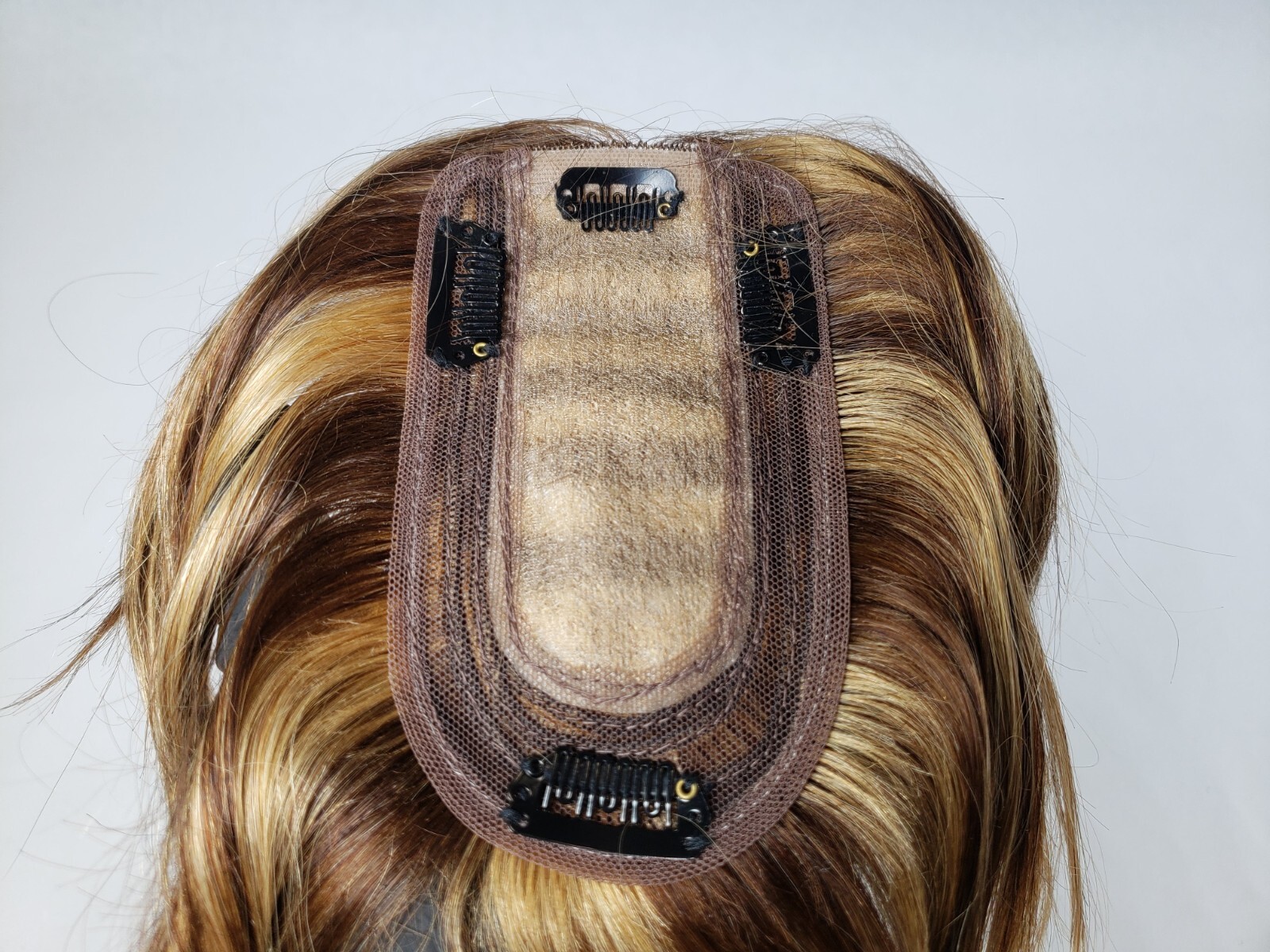 Elailite V3.0 Hair Toppers Human Hair for Women 6″ Chocolate Brown & Dark Blonde