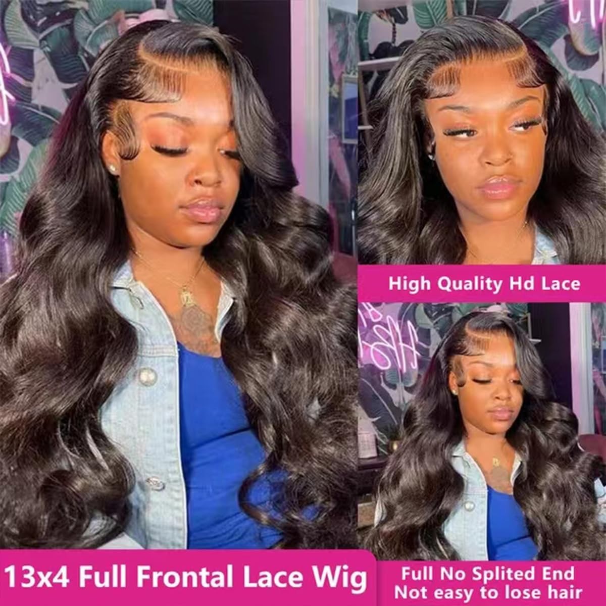 28-Inch Loose Body Wave Lace Front Wig – 200 Density, Pre-Plucked, Glueless Huma
