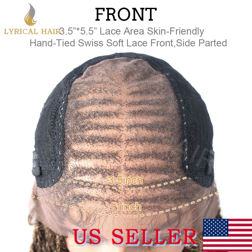 Box Hand Braided Wigs For Black Women Synthetic Lace Front Braids Wig Baby Hair