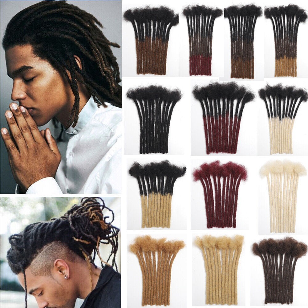 100% Real Human Hair Dreadlocks Extensions Crochet Braiding Hair Dreads Locs Men