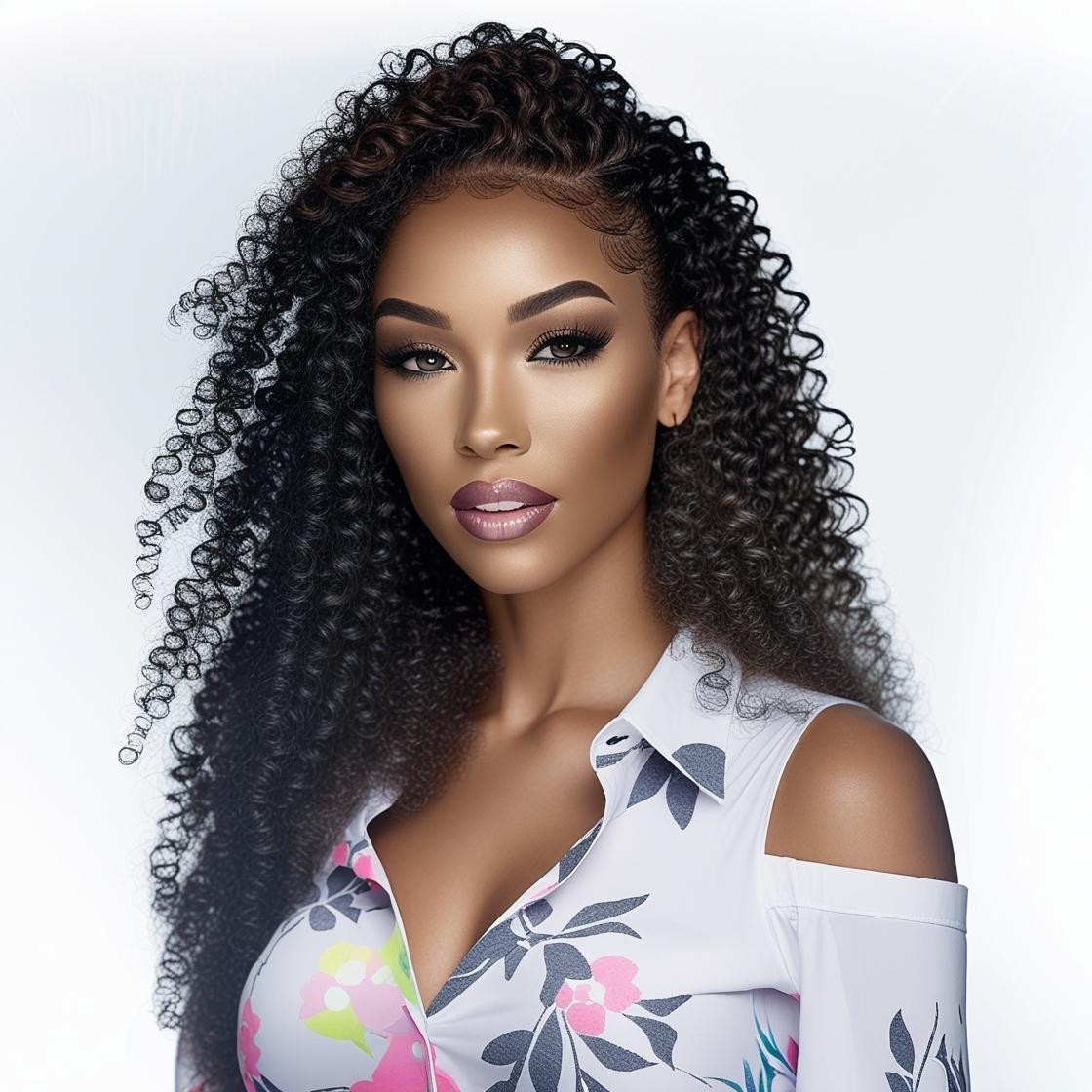 Brazilian Kinky Curly Bundle 16 18 20 Inches And 14 Inch Closure