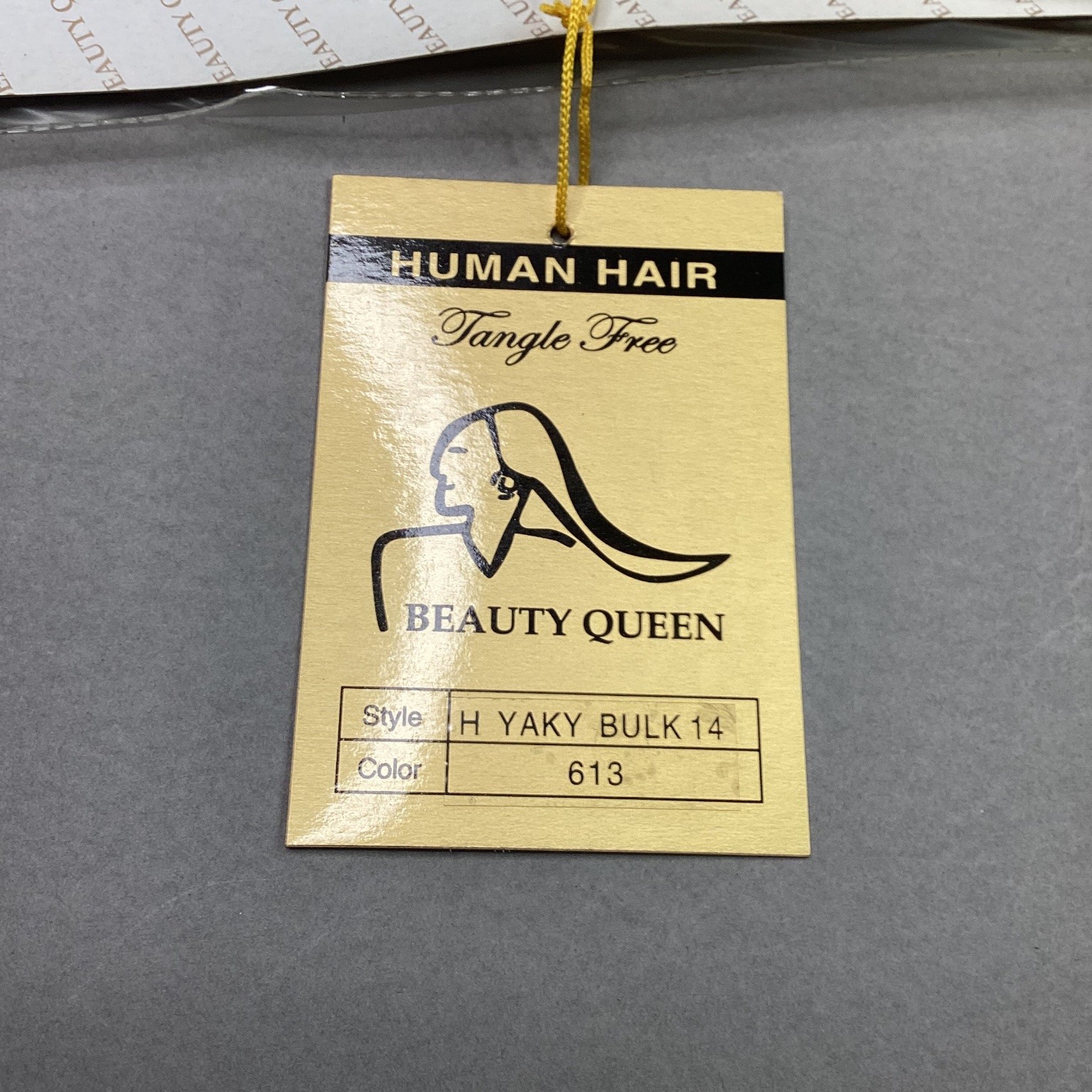 BEAUTY QUEEN Human Hair Extensions H Yaky Bulk 14 613 Platinum Blonde
