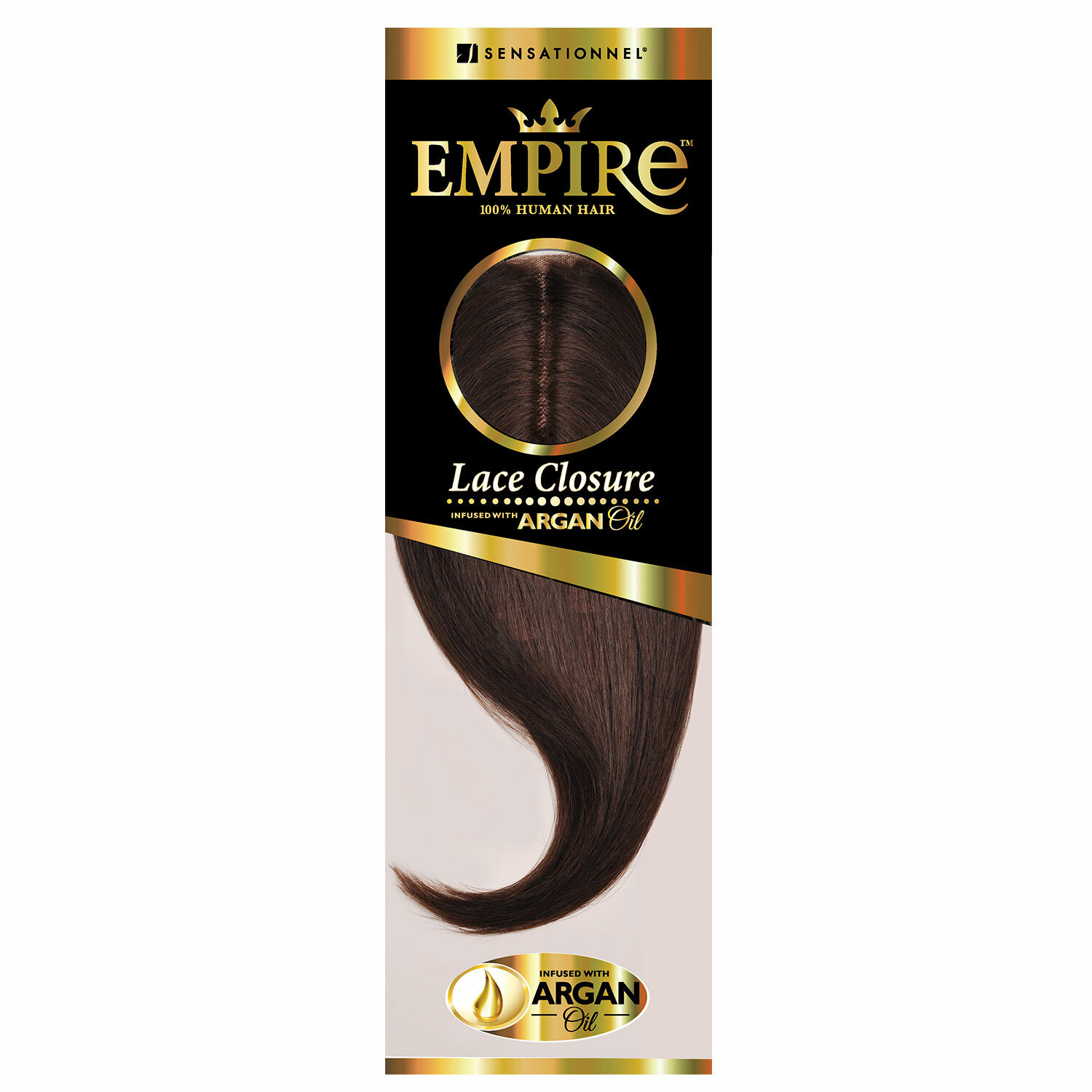 SENSATIONNEL 100% HUMAN HAIR EMPIRE 3-WAY PARTING LACE CLOSURE – YAKI 12″