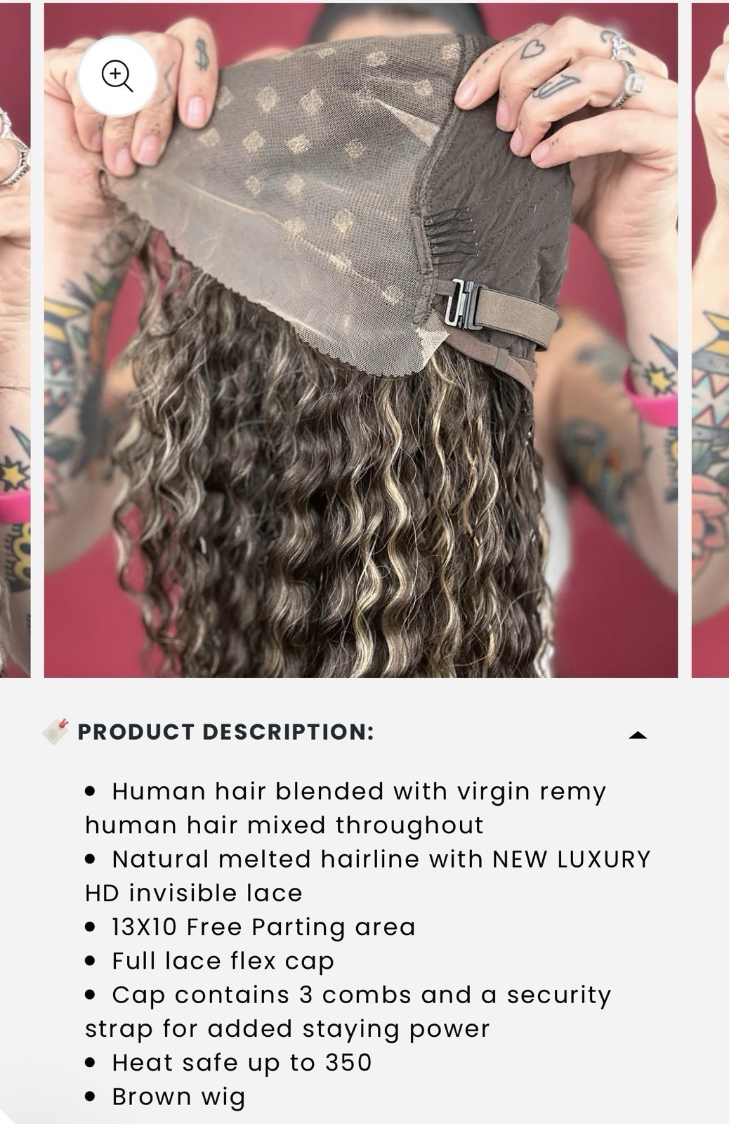 Rebel Gypsy New Tags Luxury Synthetic Human Hair Blend Wig