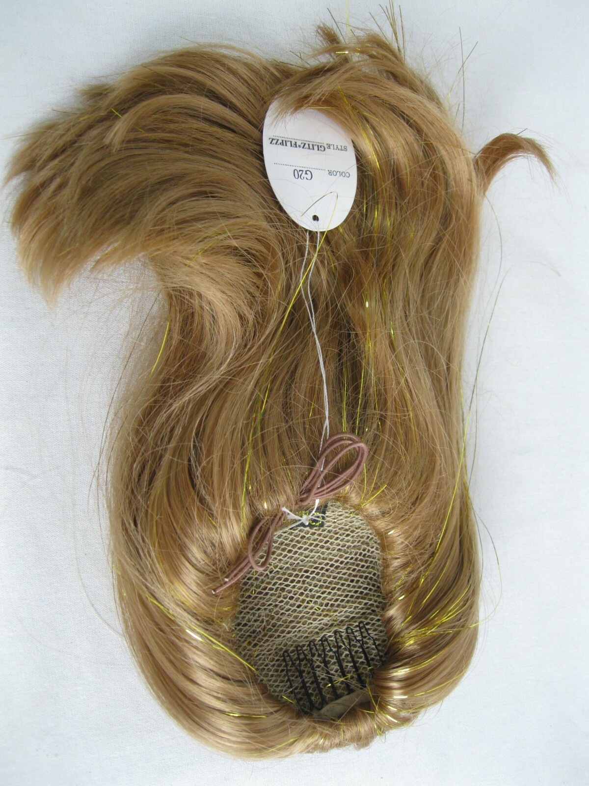 Strawberry blond Cheer Curl Wig With Highlights Glitter Extention