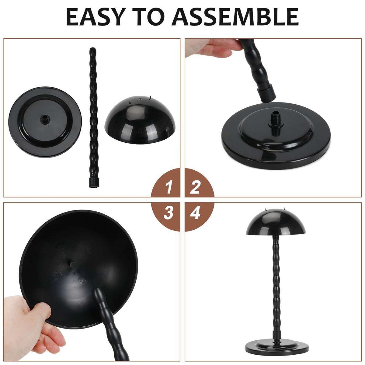 Wig Stand Plastic Hat Display Wig Head Holders Mannequin Head/Stand Portable Wig