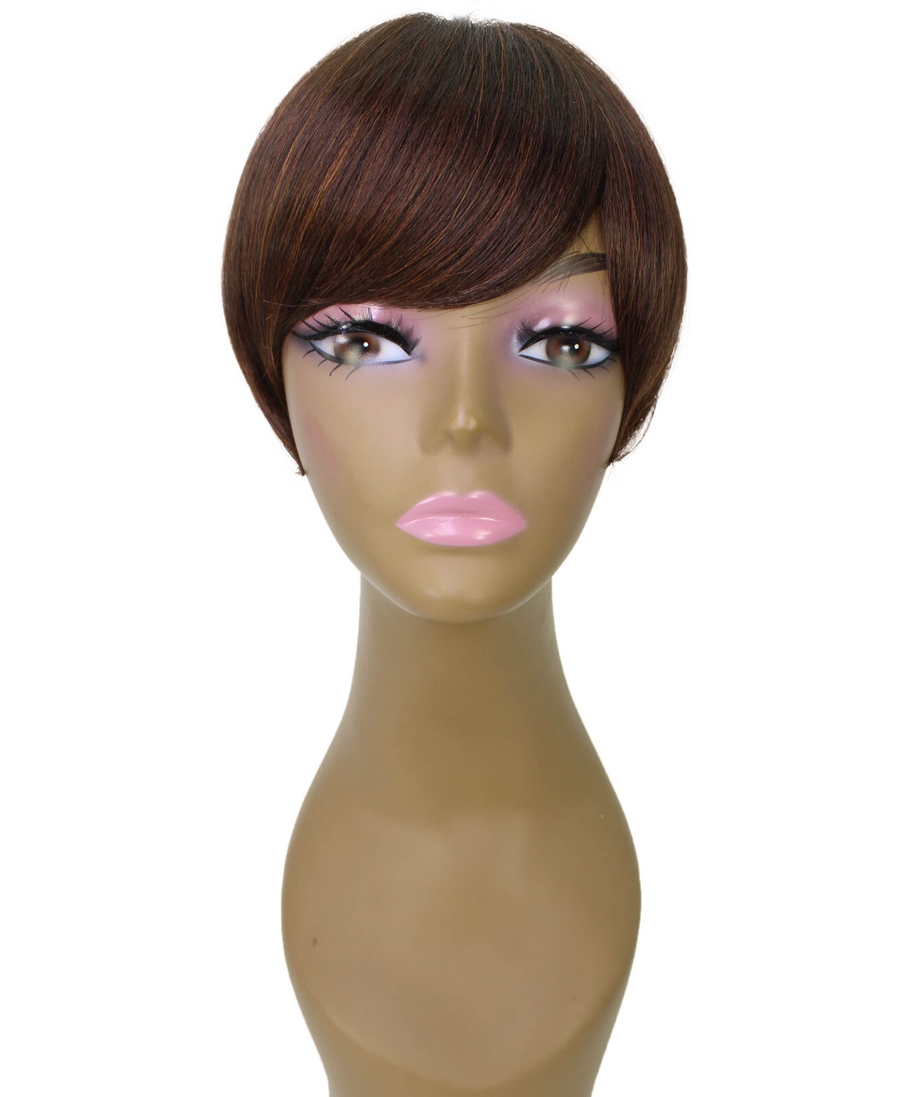 LUXLUXE Trinity Straight Bob 9 in Long Full No Lace Wig, Multiple Colors,BF-0008