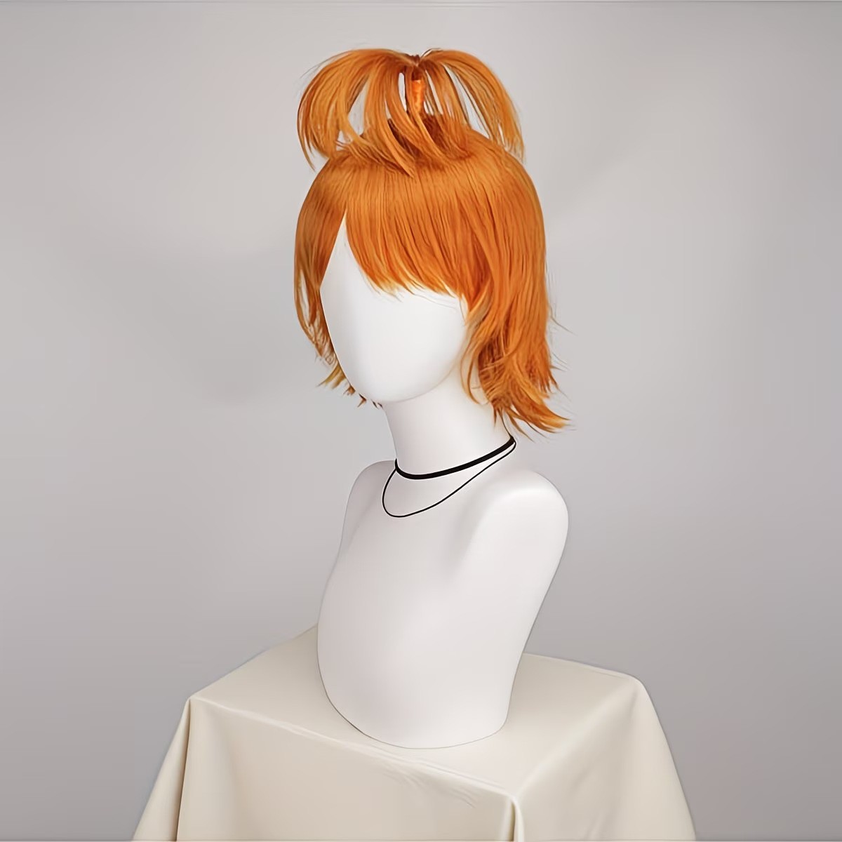 Anxiety Inside Out Orange Short Hair Wig Heat Resistant Synthetic Costume Wig