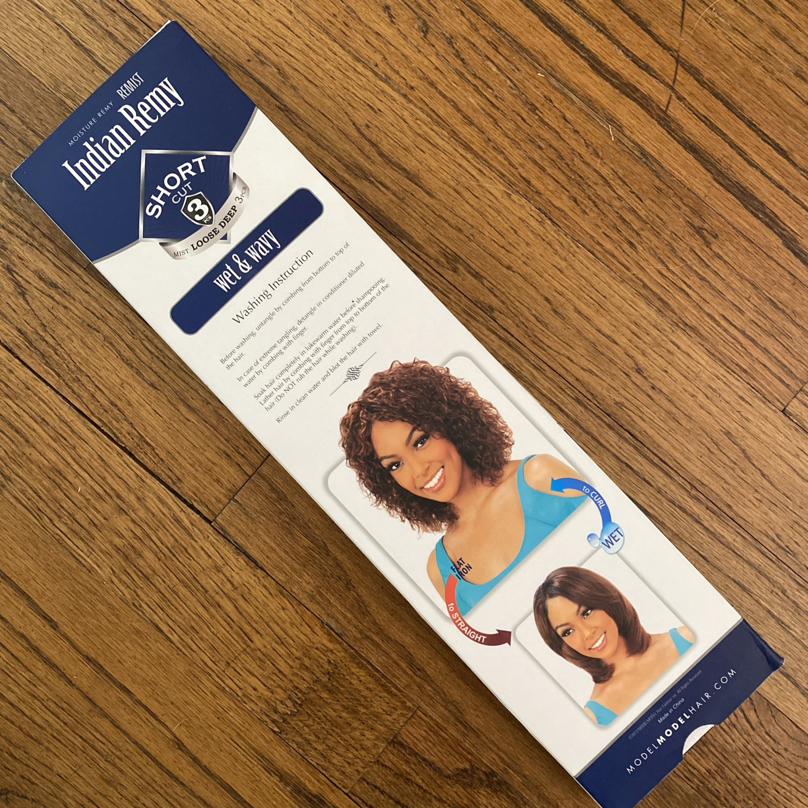 NIB Moisture Remy Rain Indian 100% Human Hair Wet & Wavy 3PcShort Cut Loose Deep