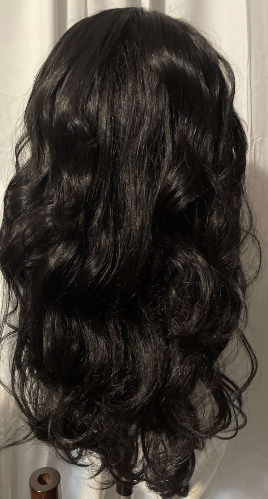 22” Women’s Wig High Temp Heat Resistant Black With Custom Cut 13×4 Lace Front