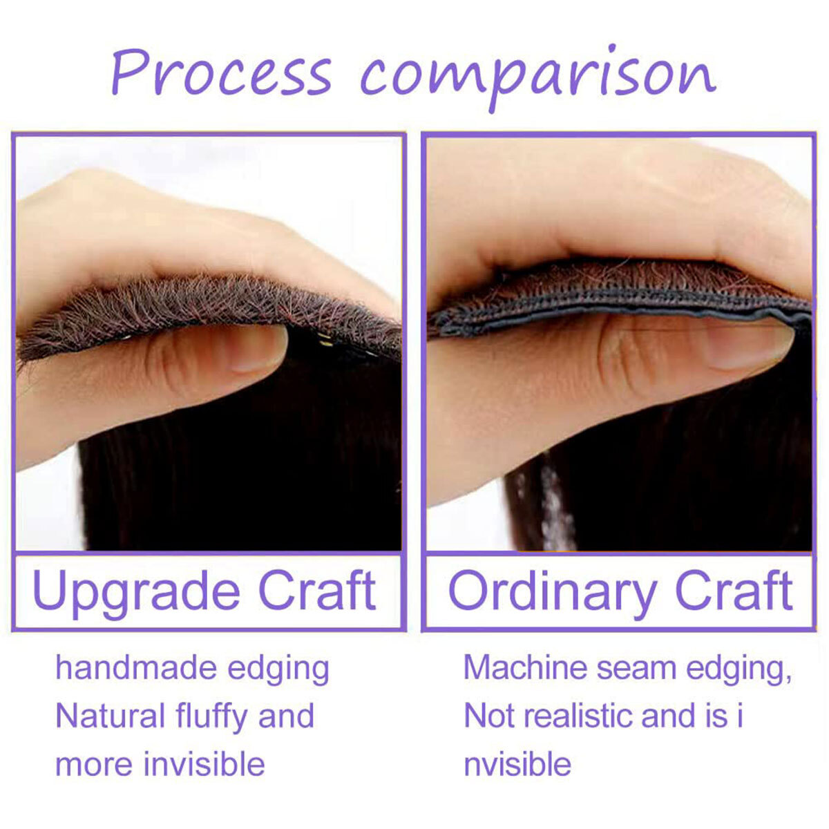 Fluffy 100% Remy Human Hair Clip In Hair Pad Extensions Mini Patches With 2Clips