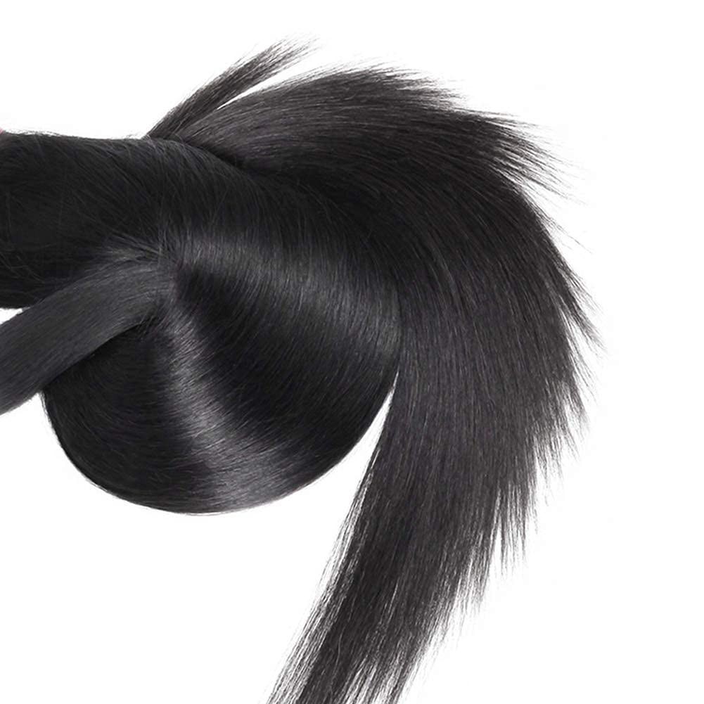 34 Inch Straight Black Human Hair Bundles – Unprocessed Brazilian Remy 3 Pack