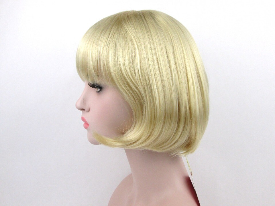 WOMENS SHORT CHIN-LENGTH STRAIGHT SLEEK BOB WIG W/ A WEFTED BACK PAGE BOY LOVELY