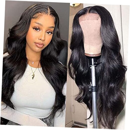 Body Wave Lace Front Wigs Human Hair Pre Plucked for Black Women 4×4 Lace