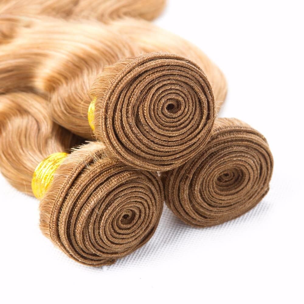 #27 Blonde Bundles Human Hair Body Wave Bundles 32 Inch Honey Blonde Body Wav…