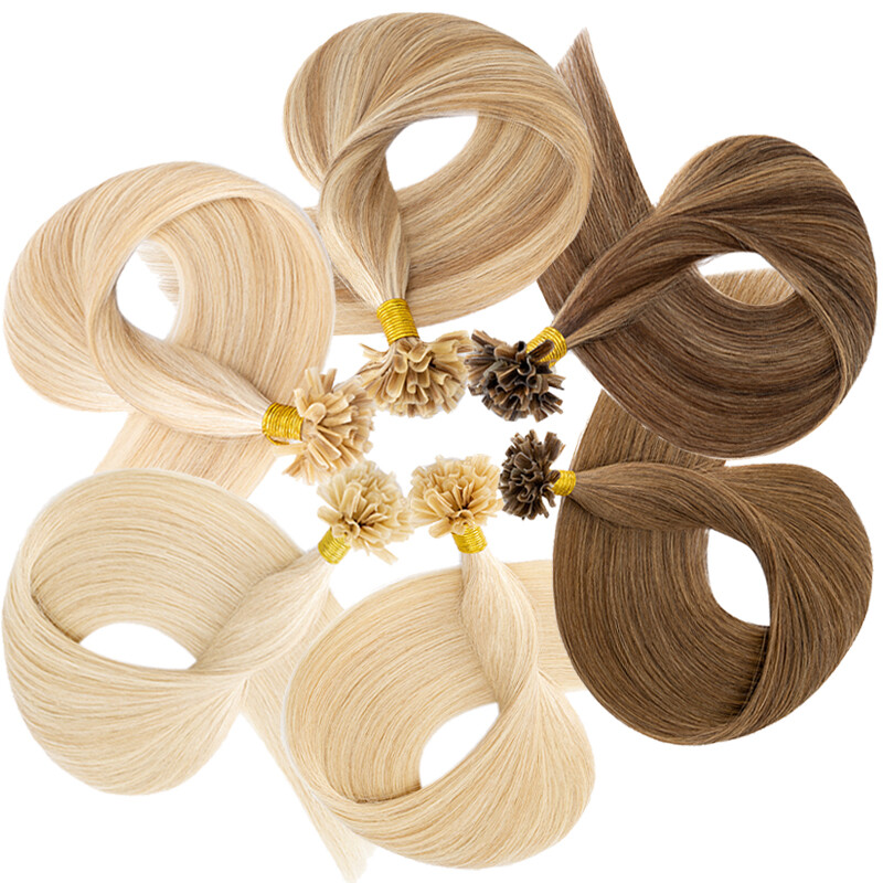 Nail U Tip Keratin Hot Fusion Bonding Hair 100% Real Remy Human Hair Extensions