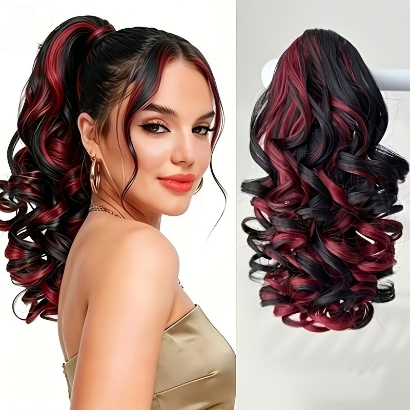 Natural Blend Fluffy Curly Claw Hairpiece fits School Daily Casual Hairstyle Use