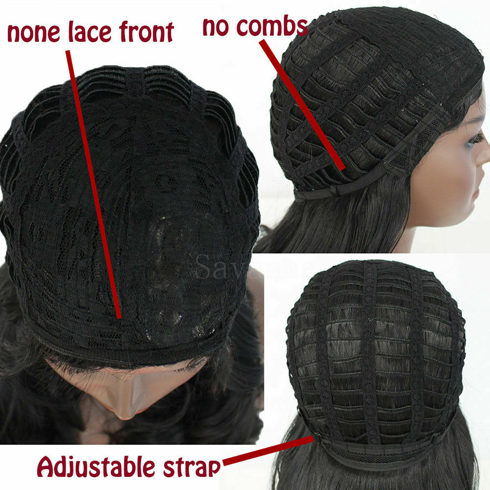 Women’s Black Bob Wig Short Straight Synthetic Fiber Hair Full Bangs Cosplay Wig