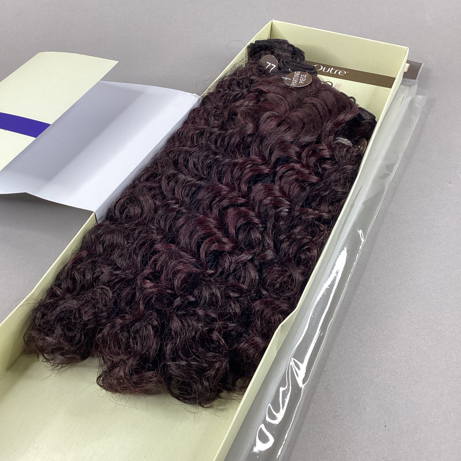 Dominican Curly #950 Burgundy 18″-22″ 5pcs Batik Duo Synthetic Hair Extensions