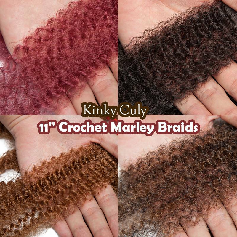 US Long Afro Kinky Twist Marley Braids Crochet Braiding Hair Extenions Bulk Sale