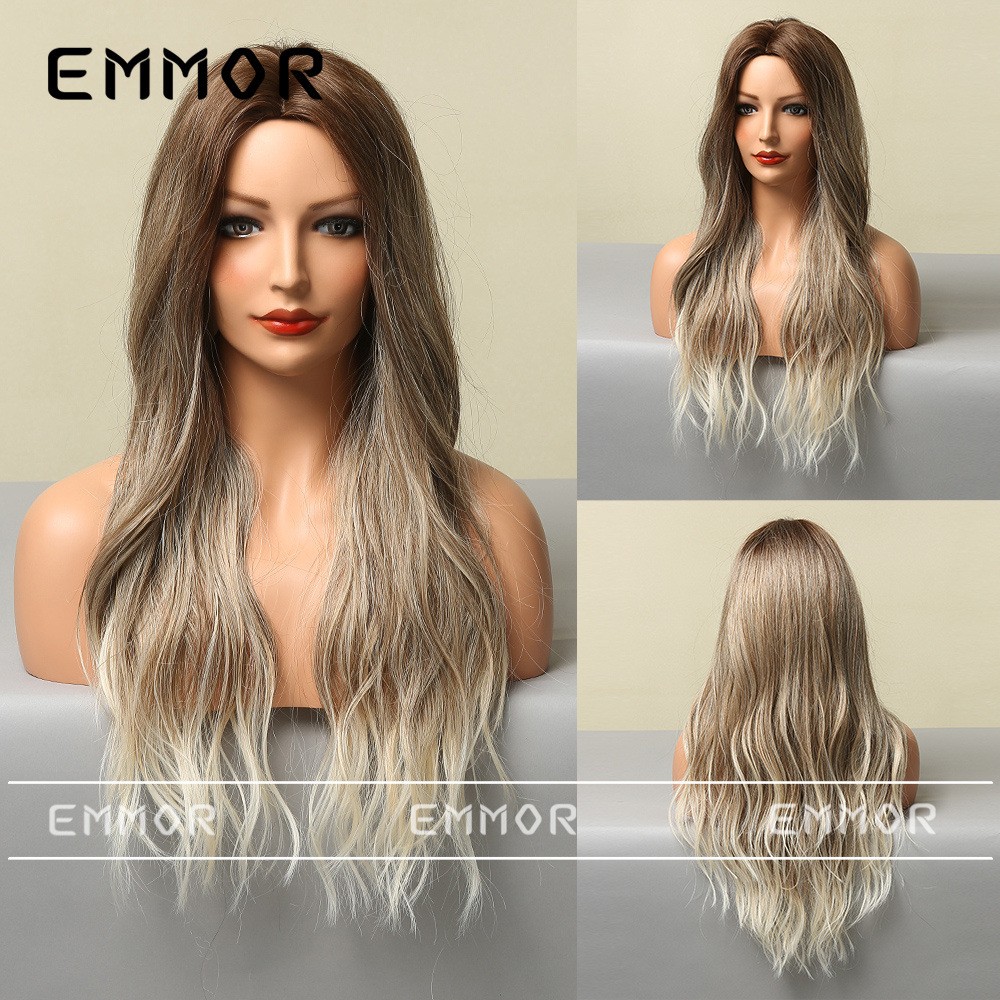 Middle Part Long Curly Wig Multiple Colors Available Fluffy Heat Resistant Full