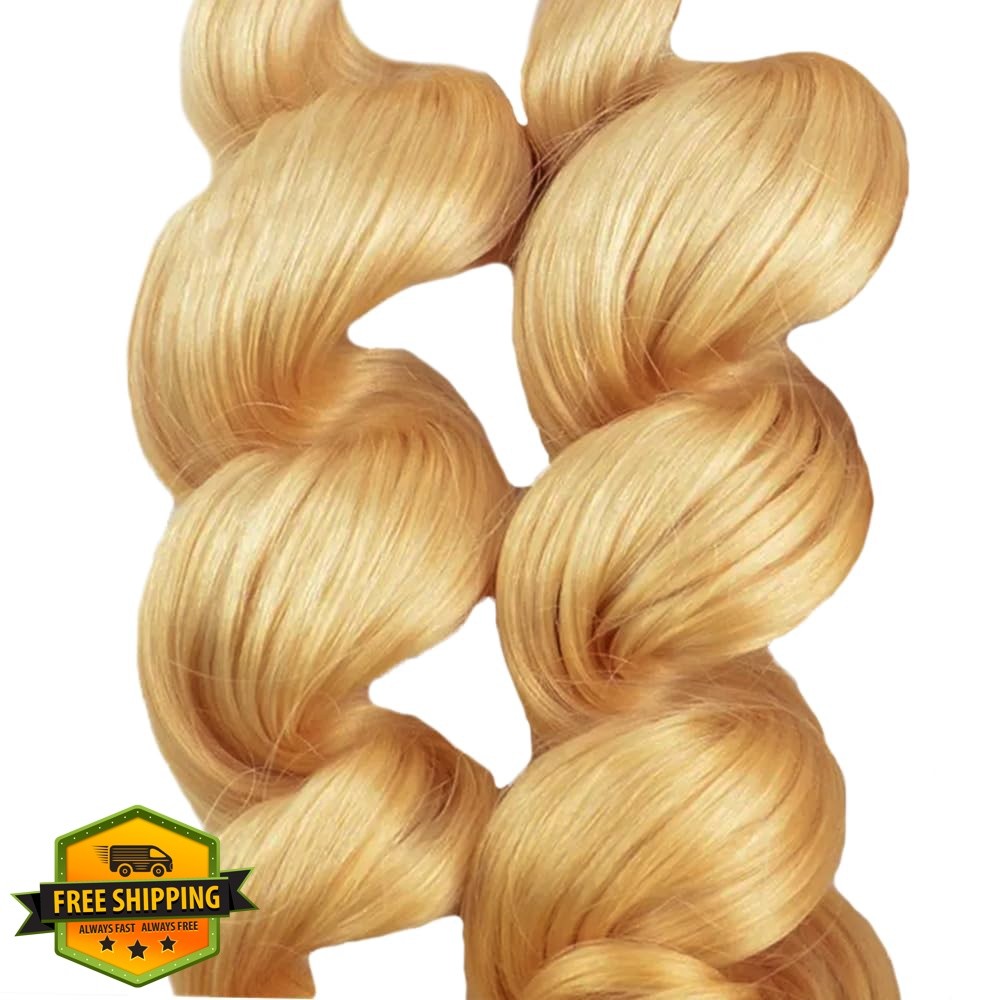 Shoaiye 12″ 14″ 16″ #27 Honey Blonde Loose Wave Bundles