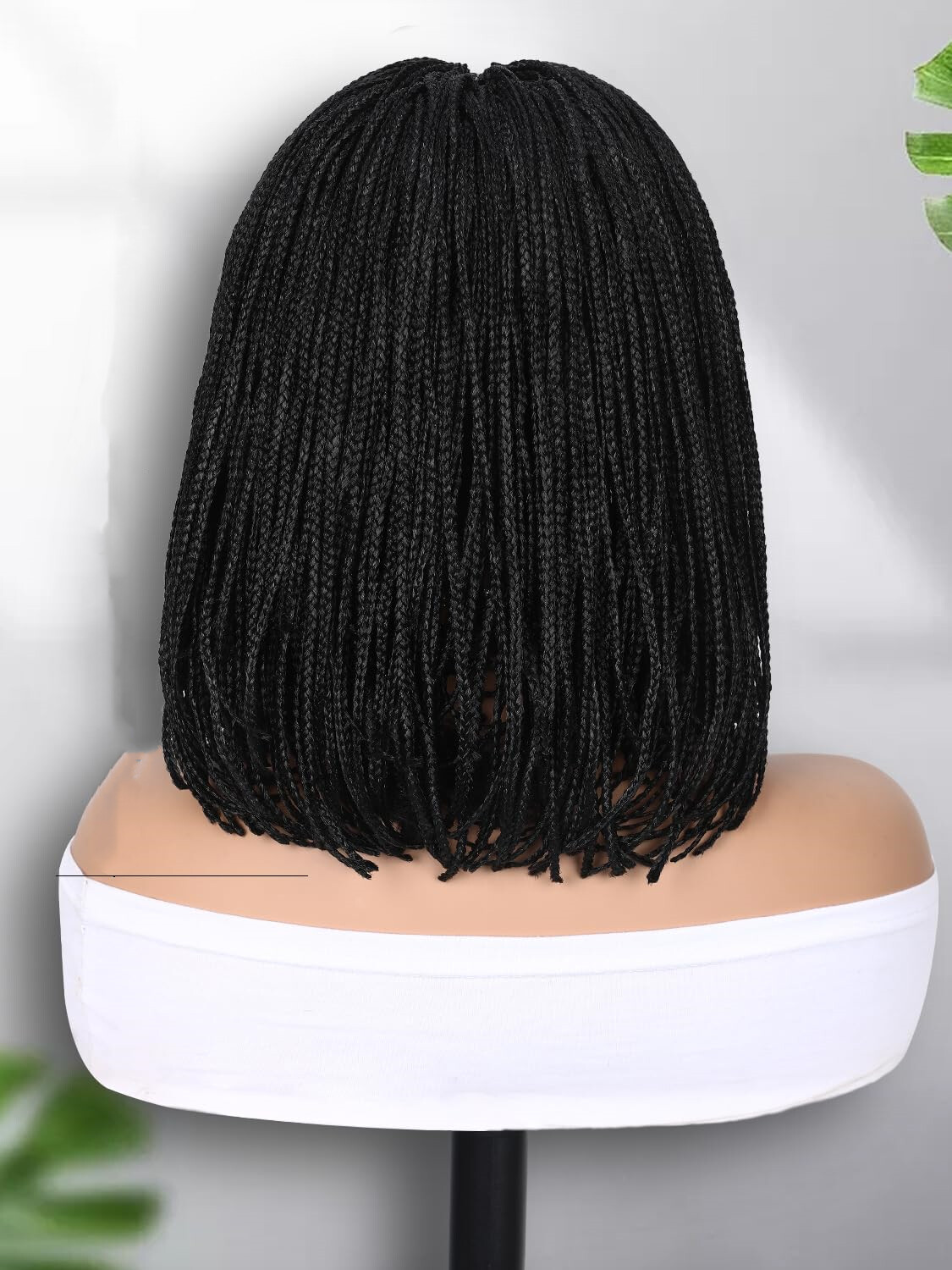 13×4 Hand Braided Lace Front Wig BOX BRAID BOB Wigs Black Braided Wigs for Women