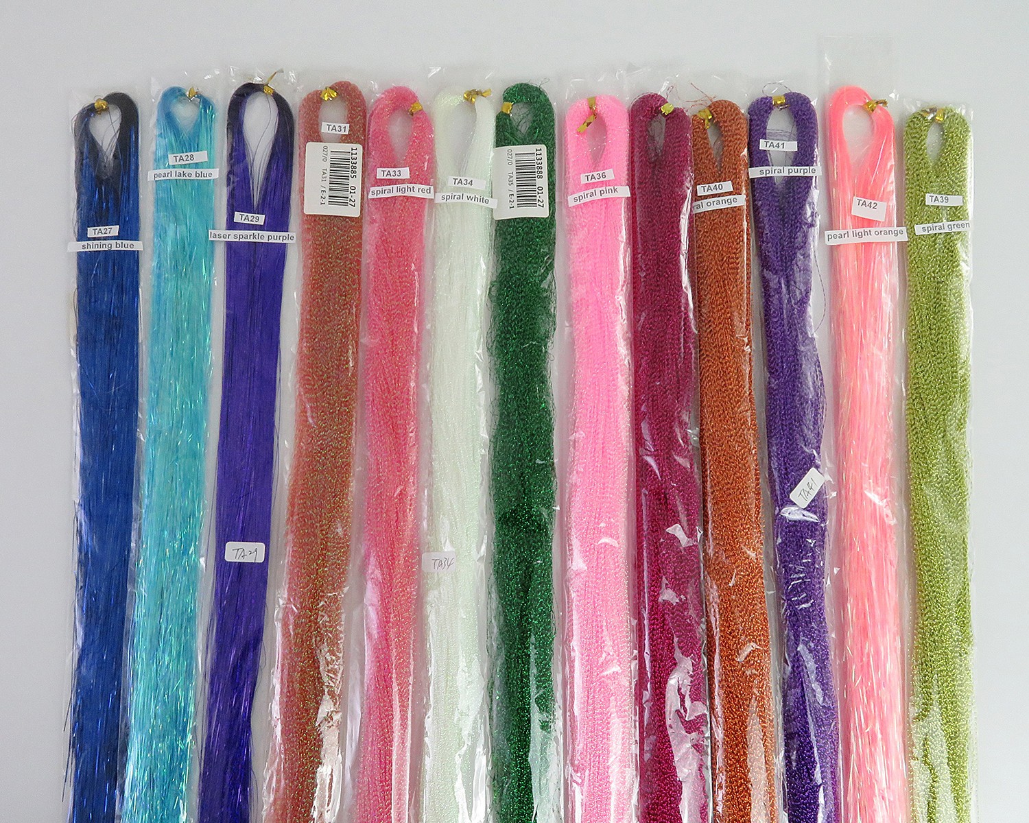 US 600 Strands Holographic Sparkle Woman Hair Glitter Tinsel Extensions Dazzles