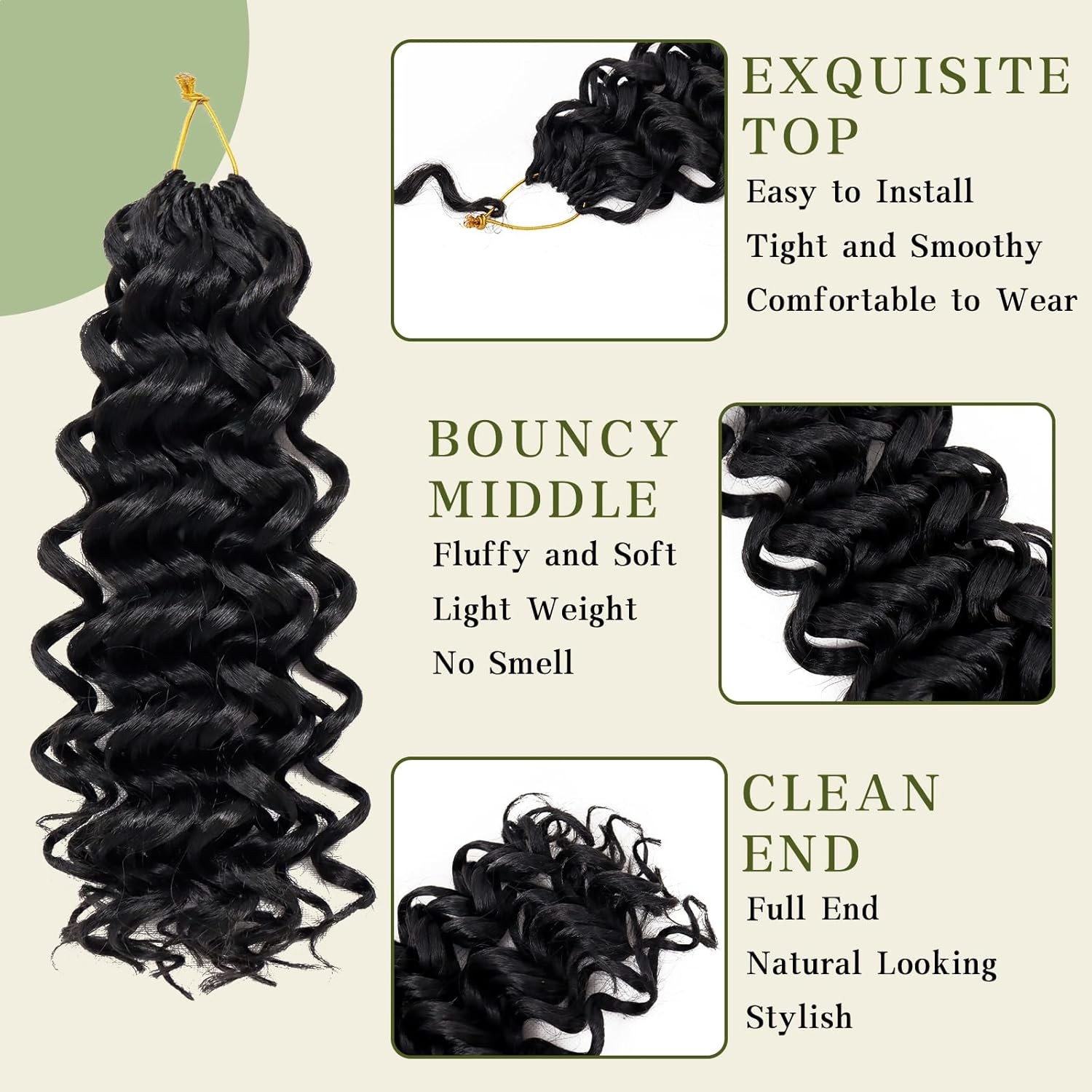 7 Packs Curly Crochet Hair for Black Women 10 Inch GOGO Curl Crochet Hair Deep O