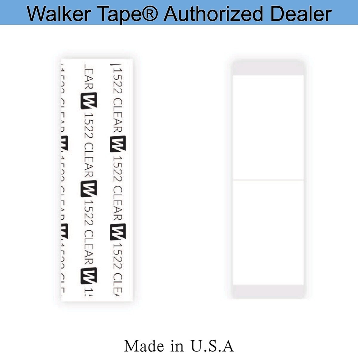 Walker 1522 Clear Tape 1″ X 3″ Strips, 36PCS/Bag, Daily Wear Tape