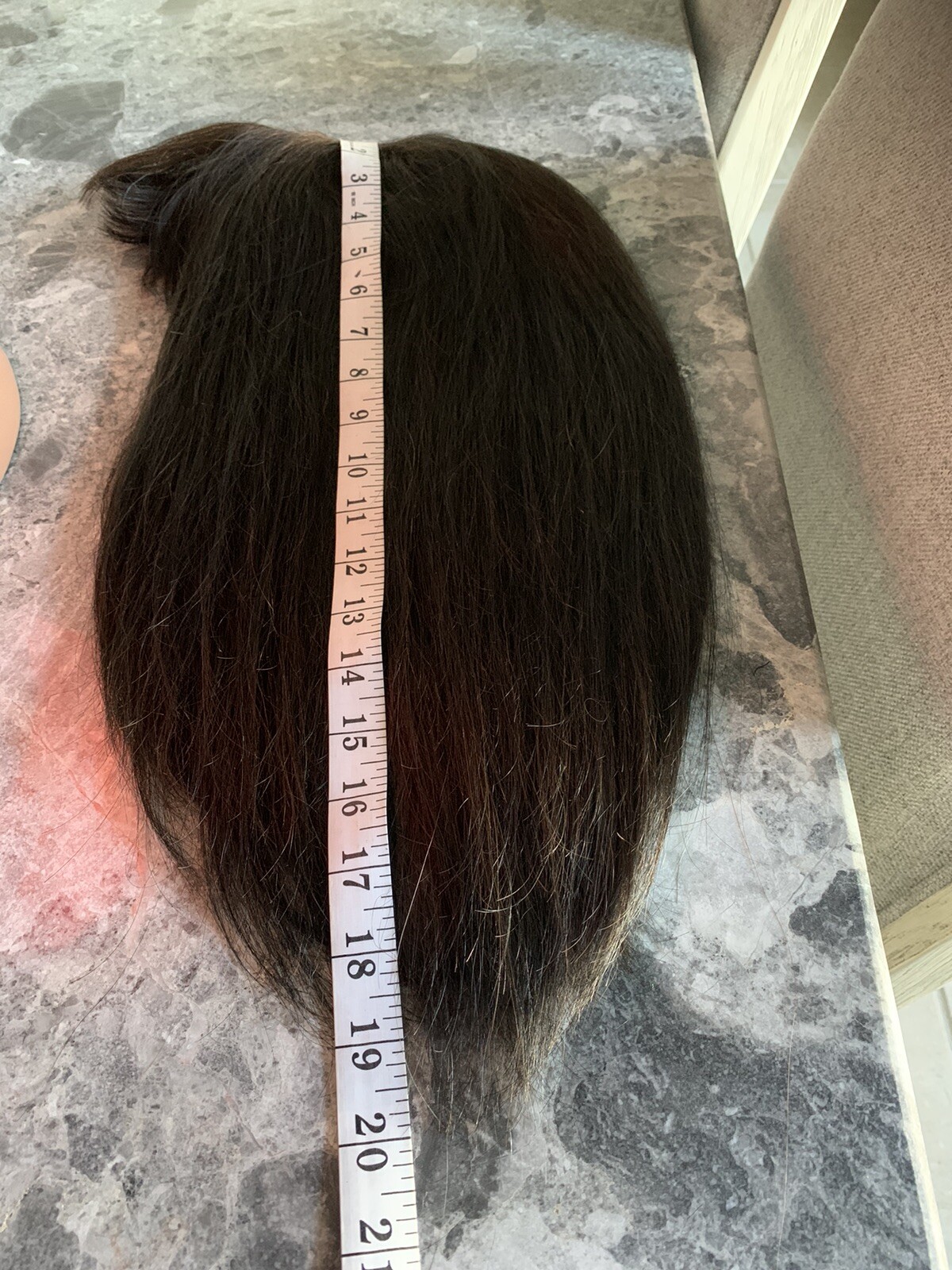 Black/Brown 100% Human hair Mono Crown top/ toupee /topper/Wiglet Hand Tied