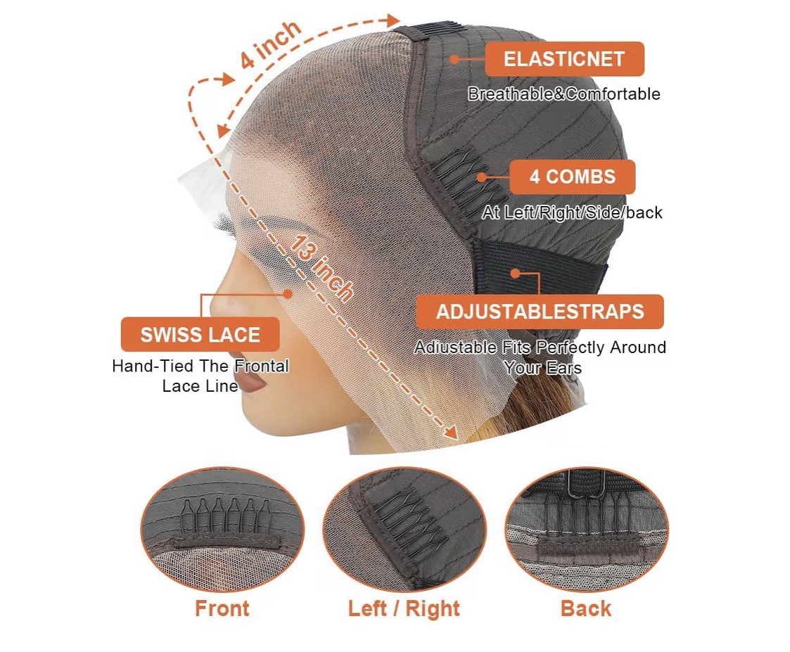 26 Inch 13×4 HD Lace Front Wig Human Hair Body Wave Glue-less Pre-Plucked 4/27