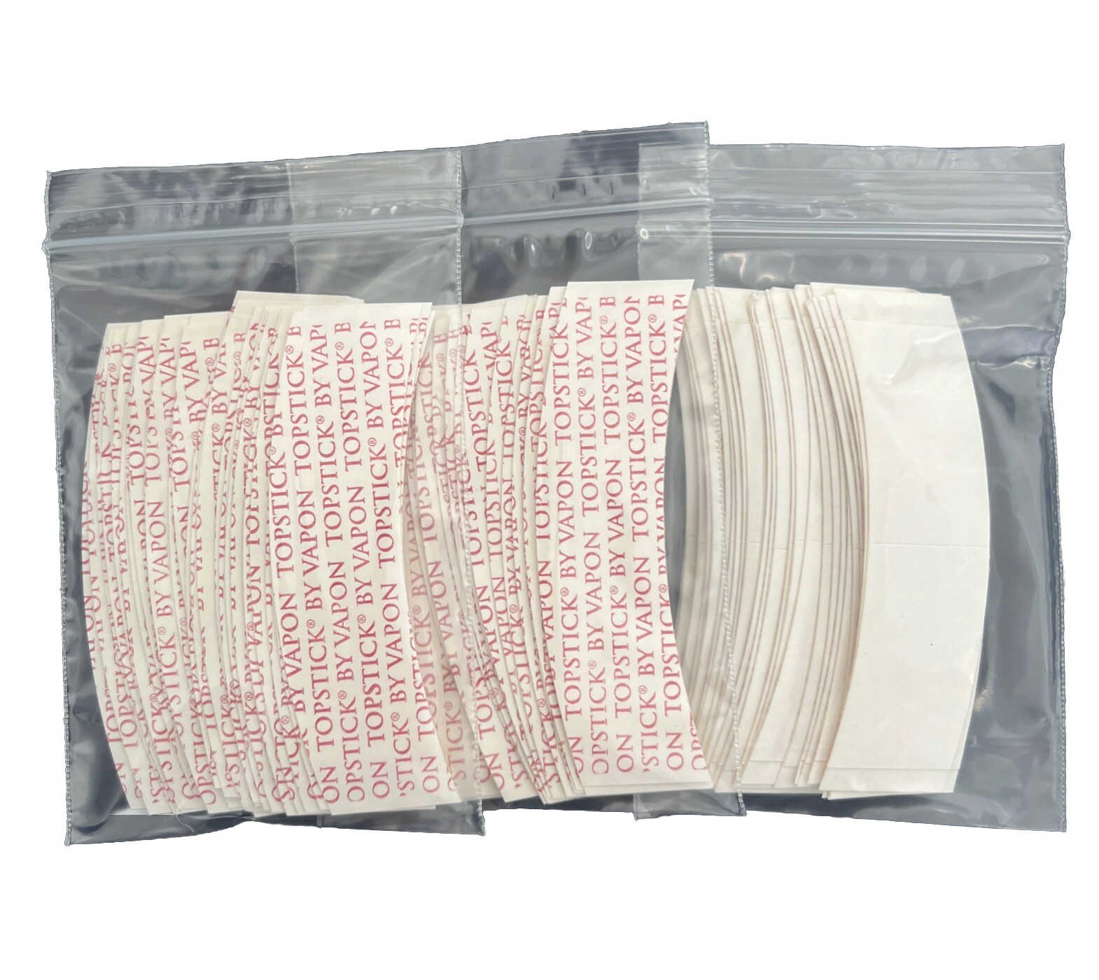 Vapon Topstick Plus Mens Grooming Tape 3 -Bags -A Curve Double sided Clear-75 Pc