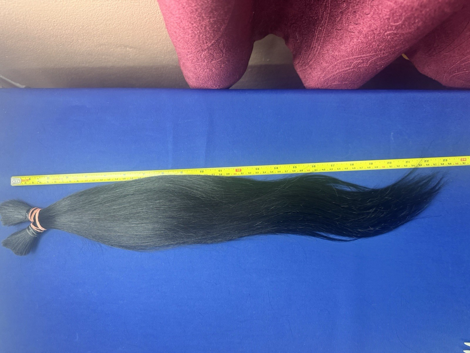 1586 Natural Human Hair Ponytail Straight Real Hair 24 Inch 130 g