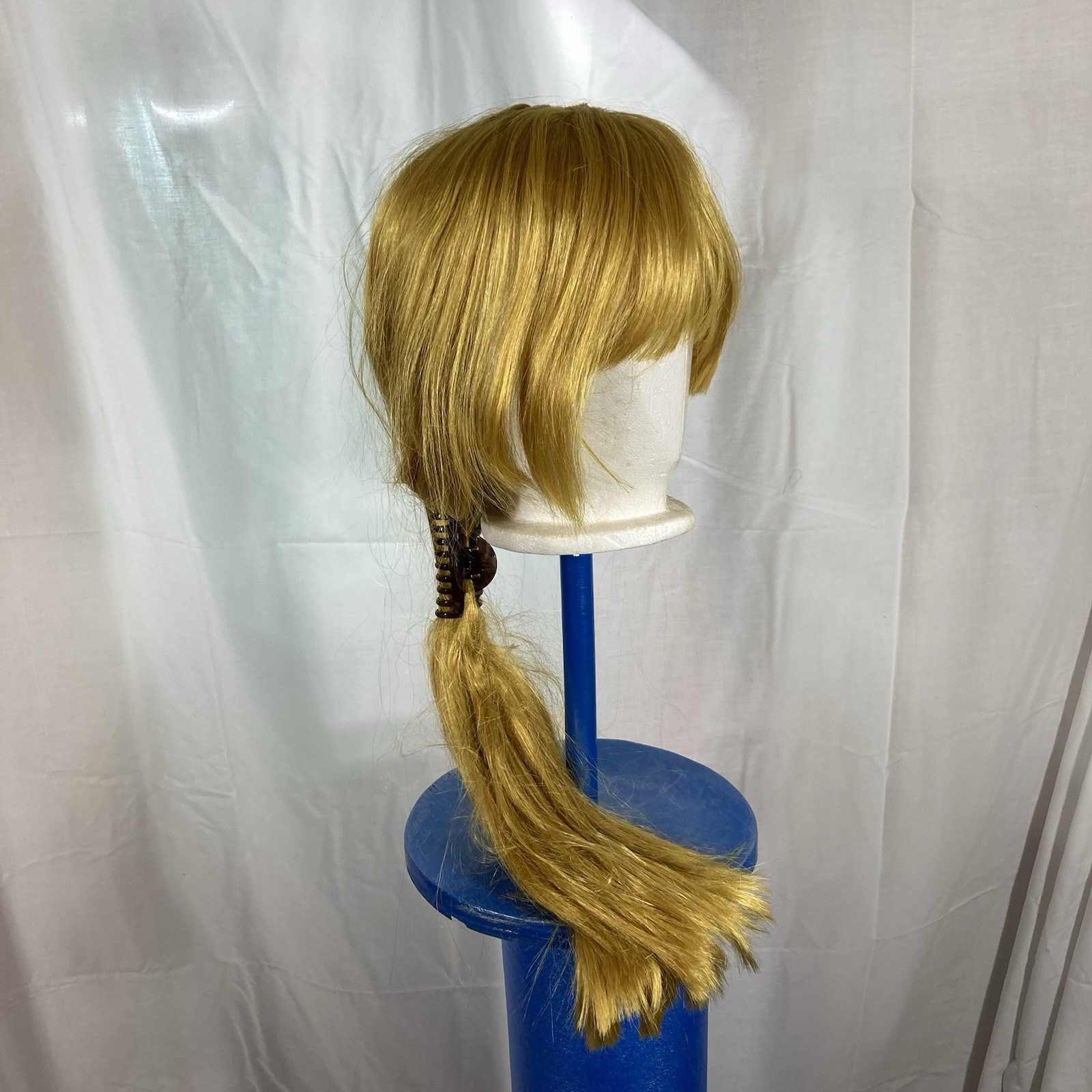 Cosplay Wigs, Set of 4 (Gold, Pink, Gray, Amber), Plus Stand (made by Dad)