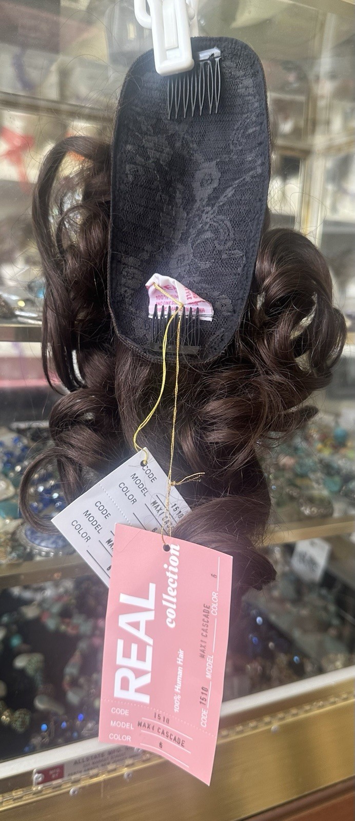 100% Human Hair Maxi Cascade in #6 Medium Brown from The Real Collection