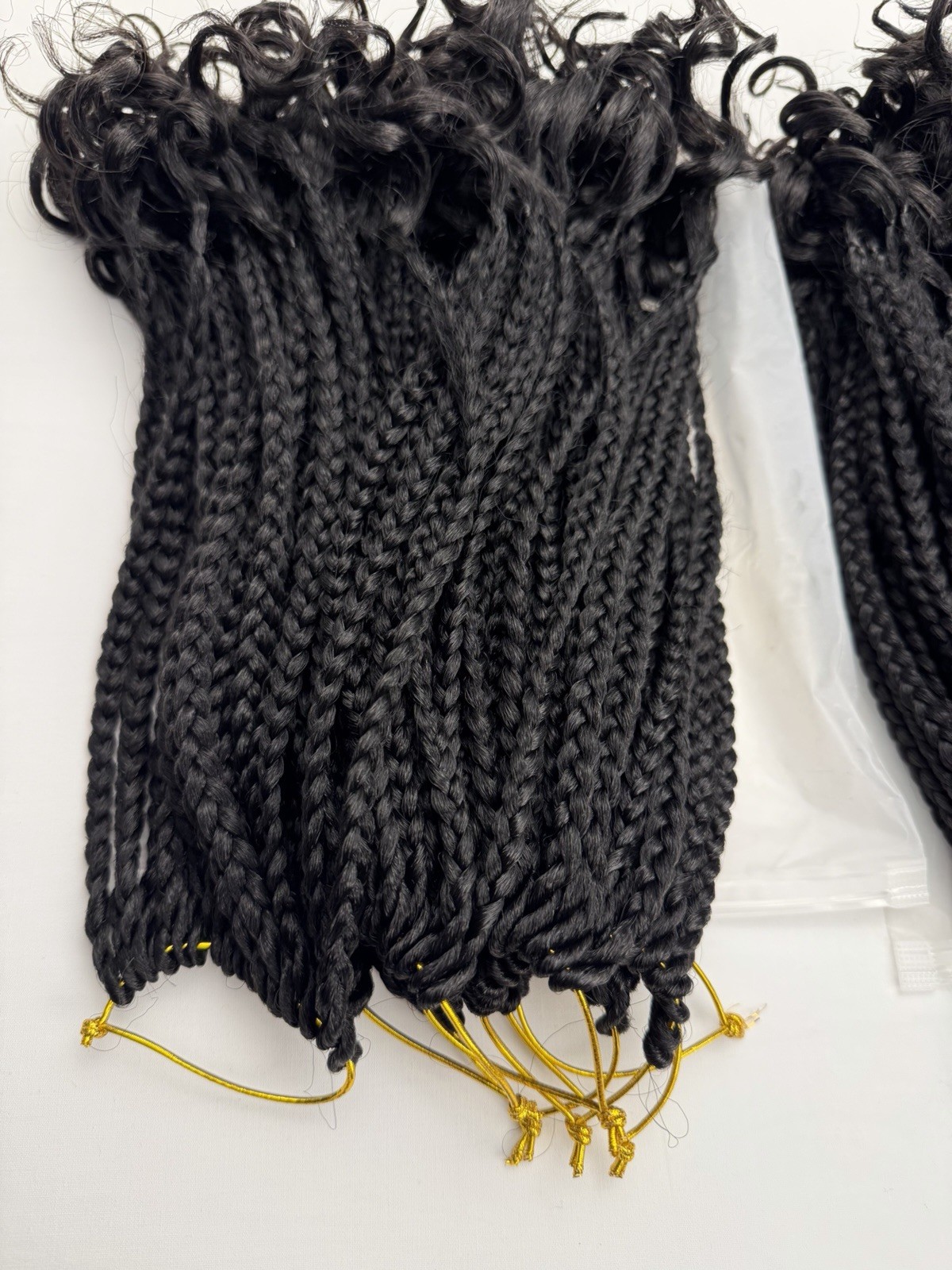French Curl Crochet Box Braids Natural Black 11″ Hair extensions Pre-looped ends