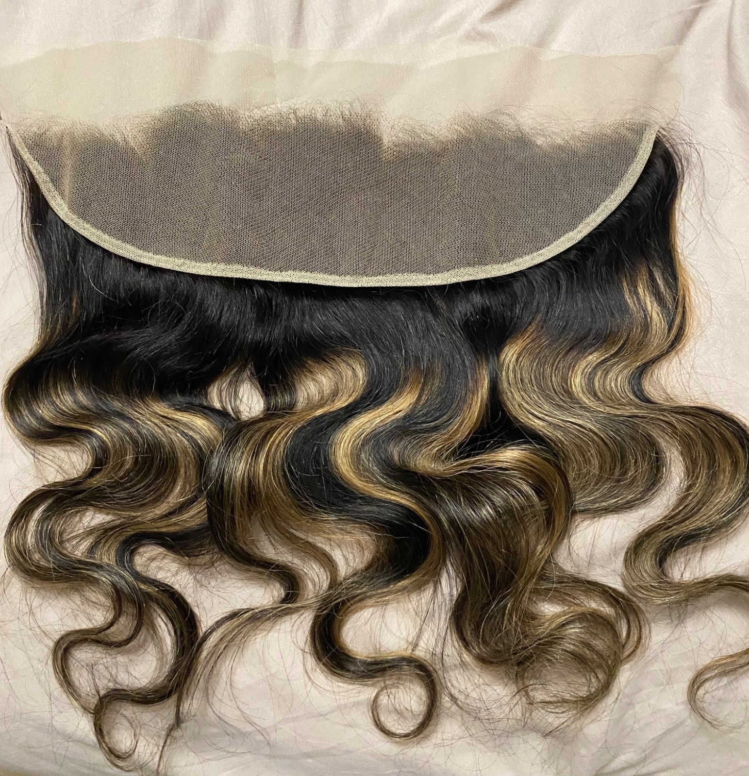 16 in 13×4 balayage (1b/27) body wave frontal human hair