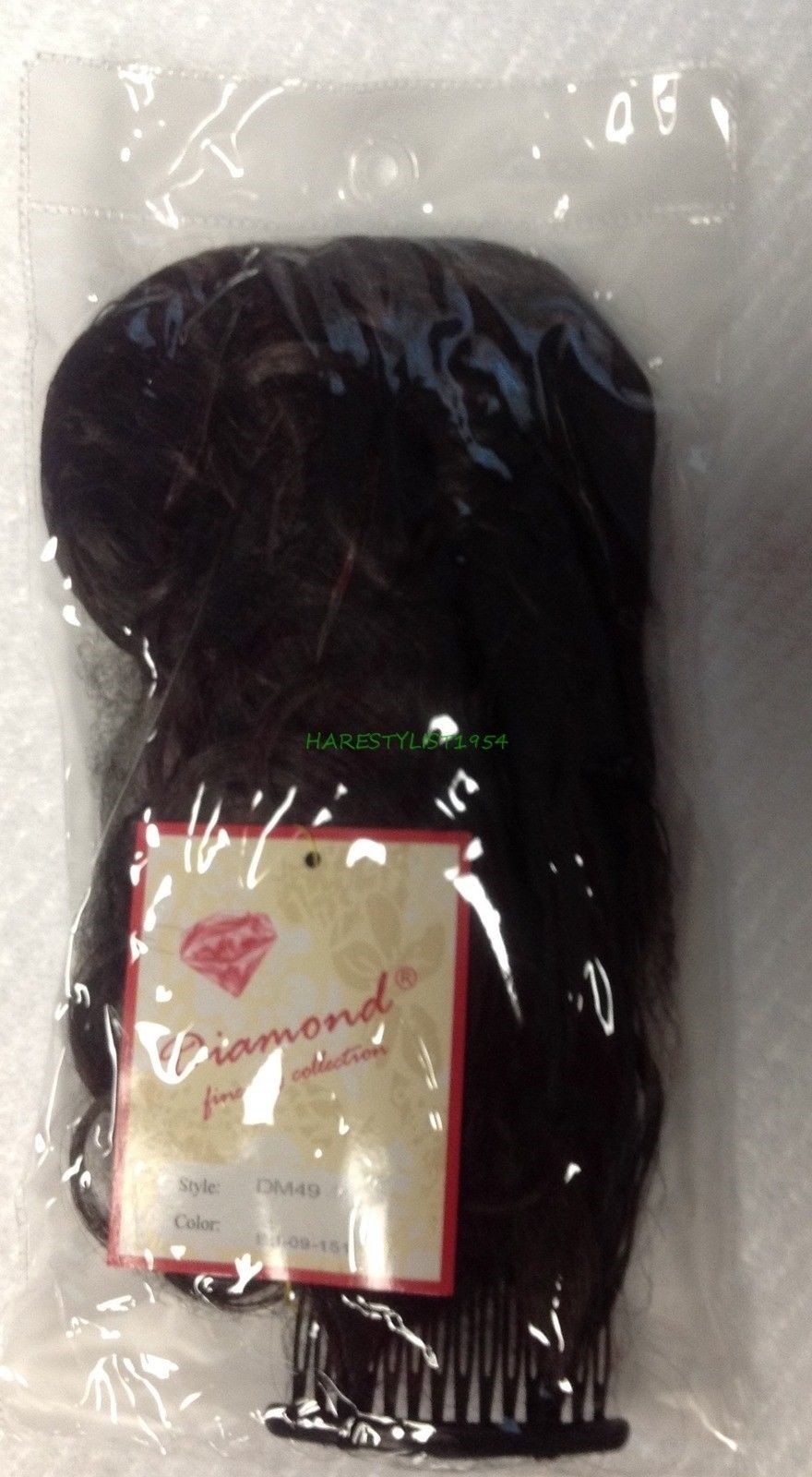 DM49 DIAMOND Curly Hair on 2 Bendable Wires UP-DO WEDDING Blonde Brown Red Black