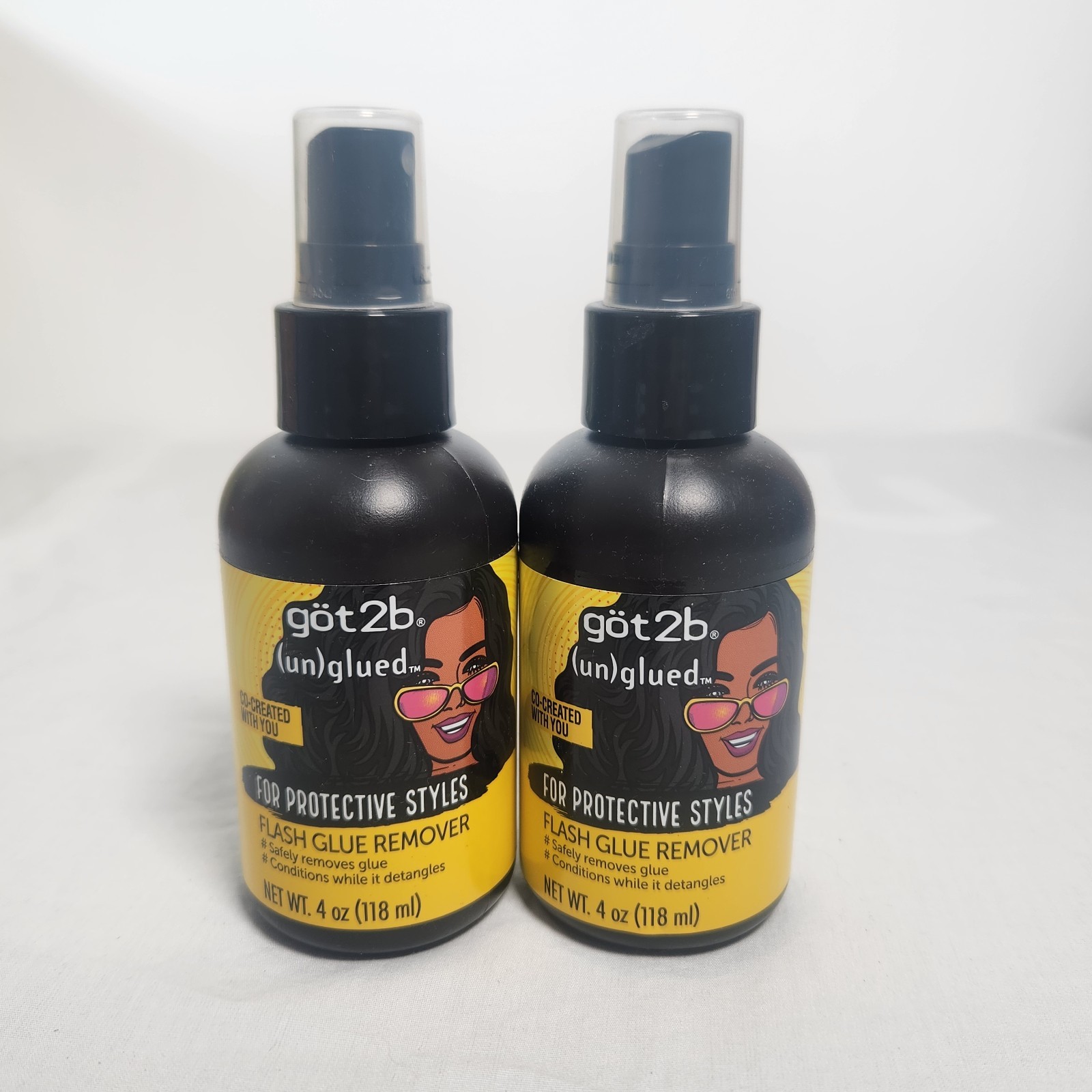New! Lot Of 2 Got2b Glued Flash Glue Remover 4 oz