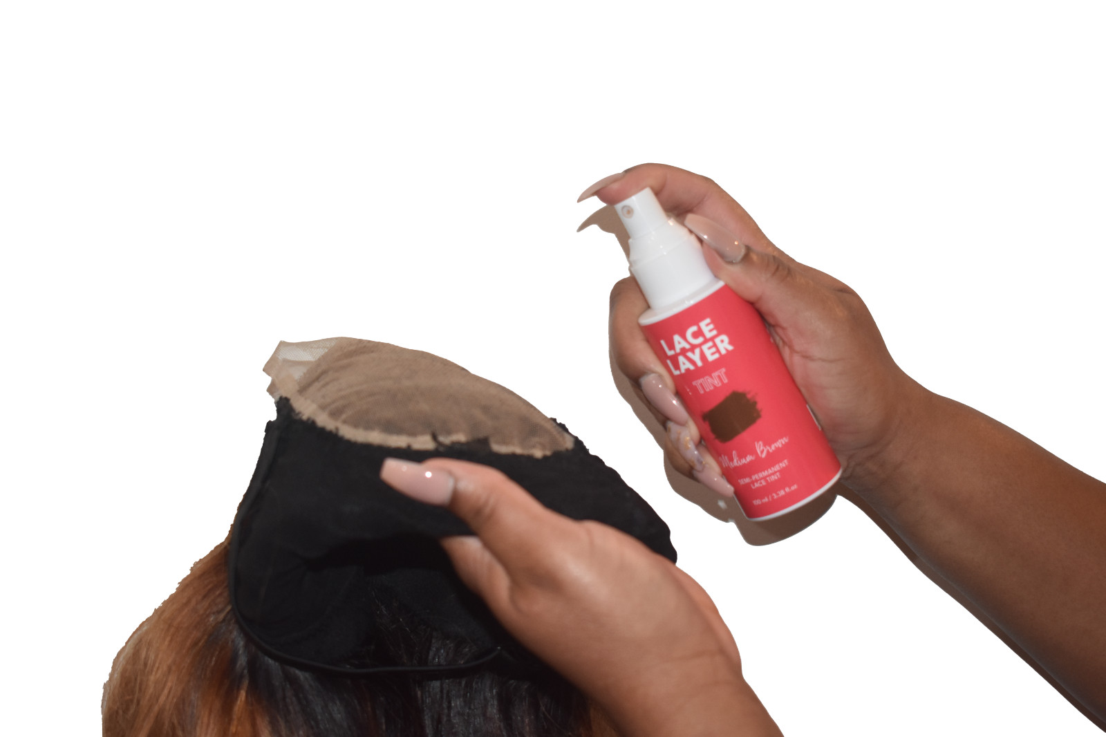 Lace Layer Lace Tint Spray for Lace Wigs Water Resistant Natural Look – 3.38 oz