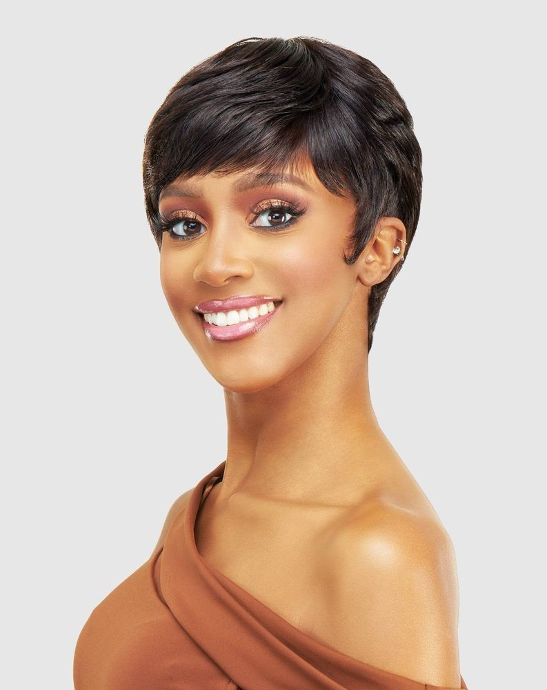 Vixen Wig Vanessa 100% Human Hair Adult HH CHI Short GRAY Color 44 NEW in Box