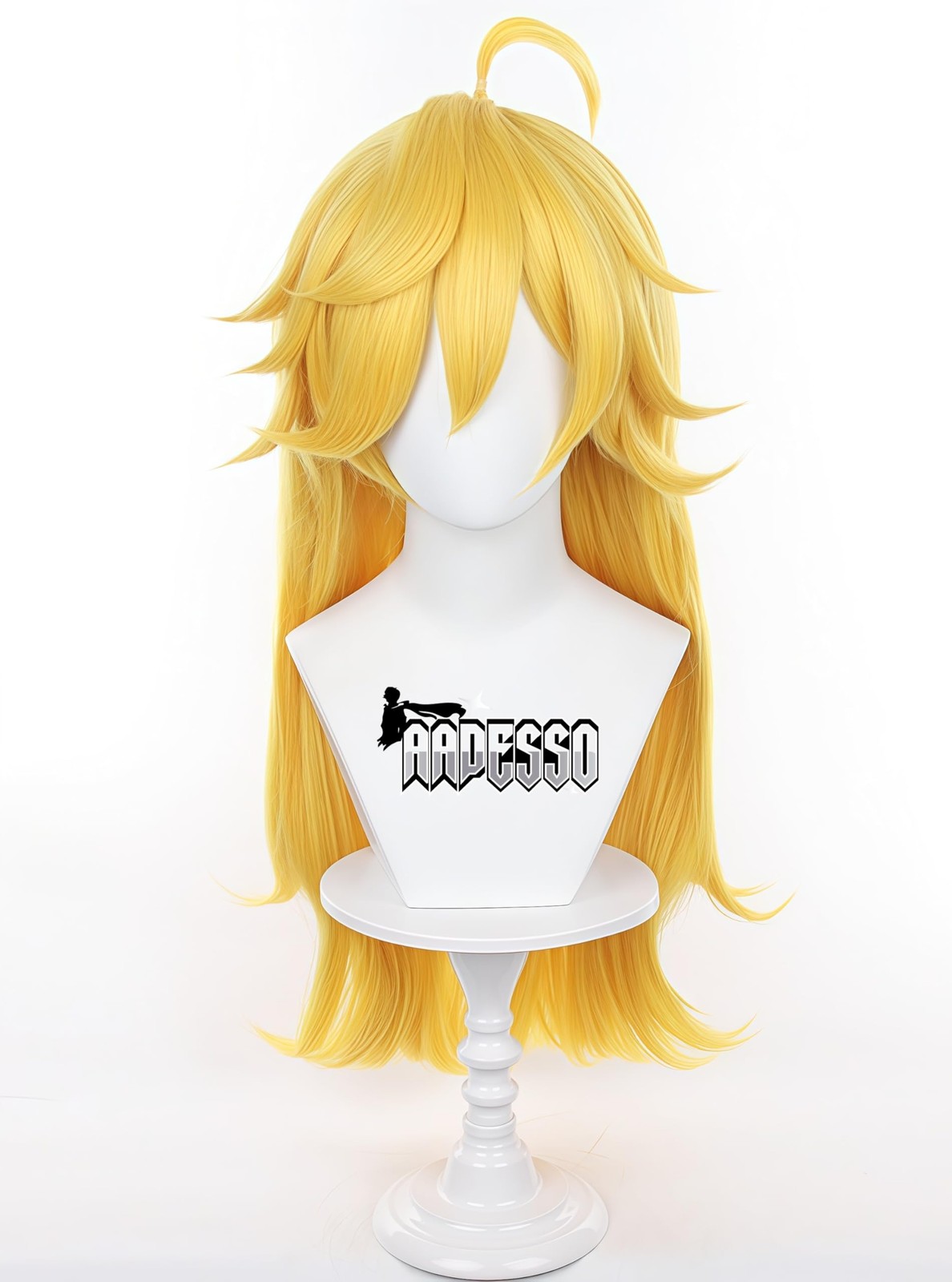 Blonde Hair Long Straight Wig With Wig Cap Party Costume Cosplay Daily Use