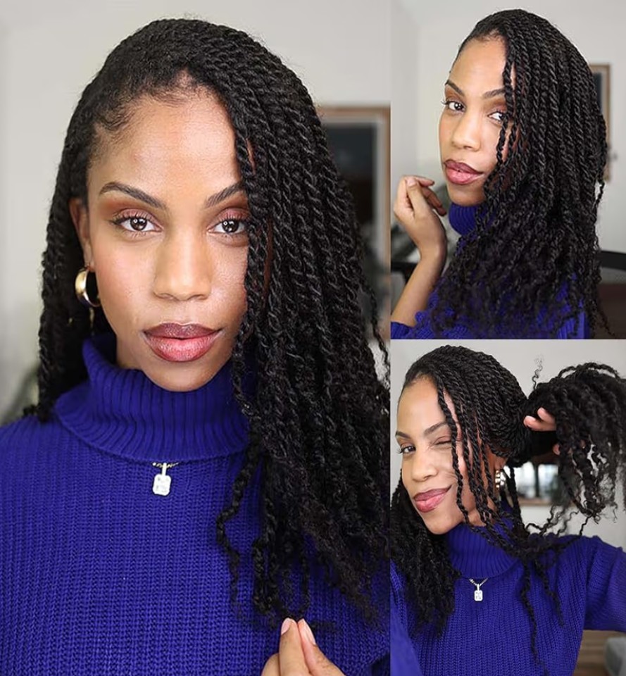 Queen Virgin Remy QVR 10in Afro Kinky Bulk Human Hair 50g Natural Black