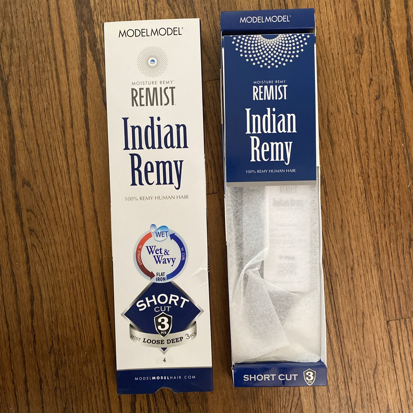 NIB Moisture Remy Rain Indian 100% Human Hair Wet & Wavy 3PcShort Cut Loose Deep