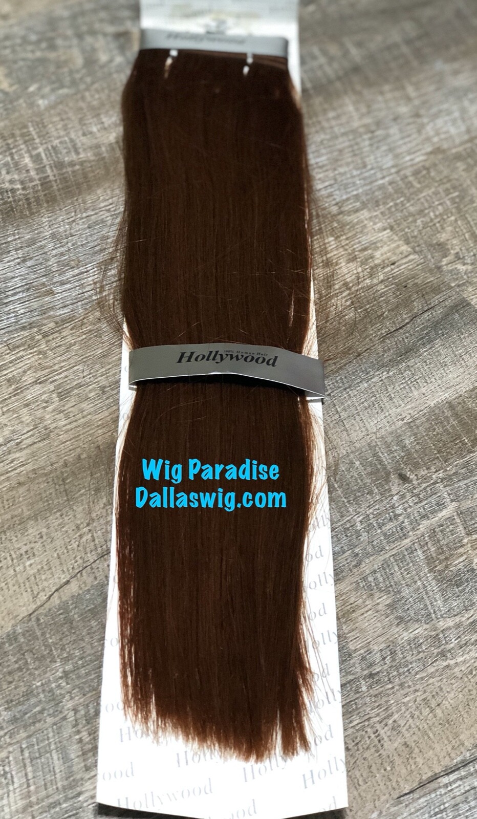 100% Human Hollywood American Silky Hair 18″ #30 Auburn Color Weaving ONE Pack