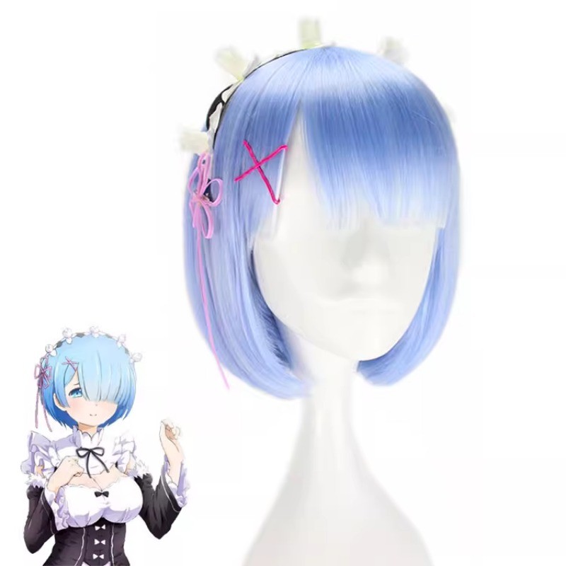 Re: ZERO – Starting Life in Another World Rem Ram Wig Cosplay Performance